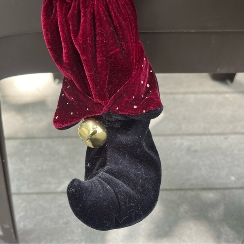 Costco Kirkland Velvet 14" Santa w/Fiddle Shelf Sitter Christmas Decor Mantel - Picture 11 of 16